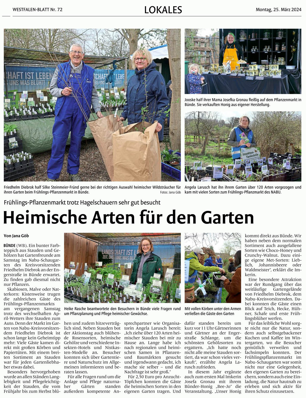 Frühlingsmarkt beim Naturschutzbund in Bünde